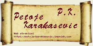 Petoje Karakašević vizit kartica